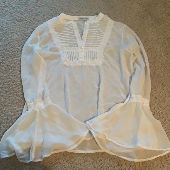 Long sleeve wide sleeve Blouse - Picture 1 of 3